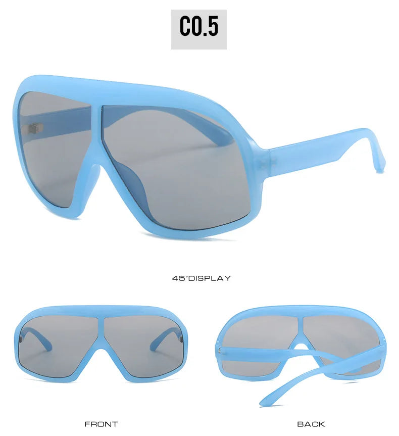 New Oversized One Piece Goggle Sunglasses UV Protection Fashion