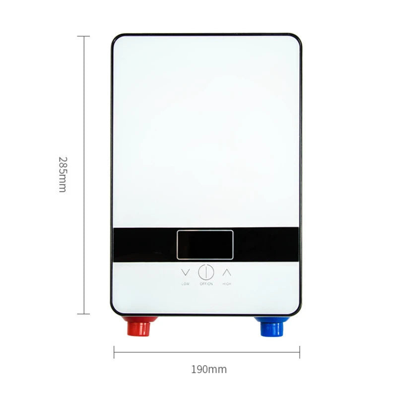 Calentador de agua caliente 6500w Calentador de agua instantáneo sin tanque Termostato Calentador de inducción Calentadores eléctricos táctiles inteligentes Ducha automática
