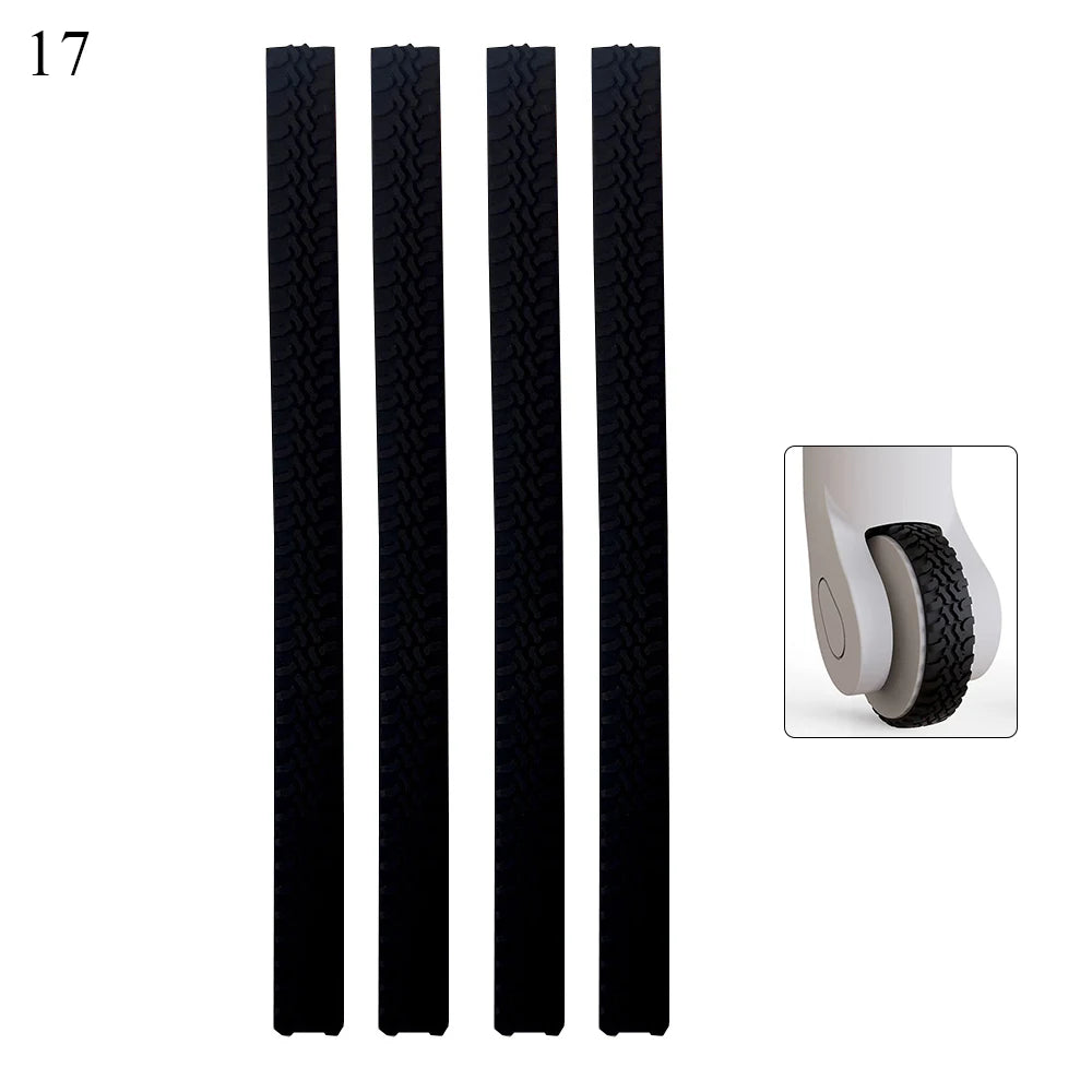 4PC Silicone Suitcase Wheel Protection Case for Quiet Travel
