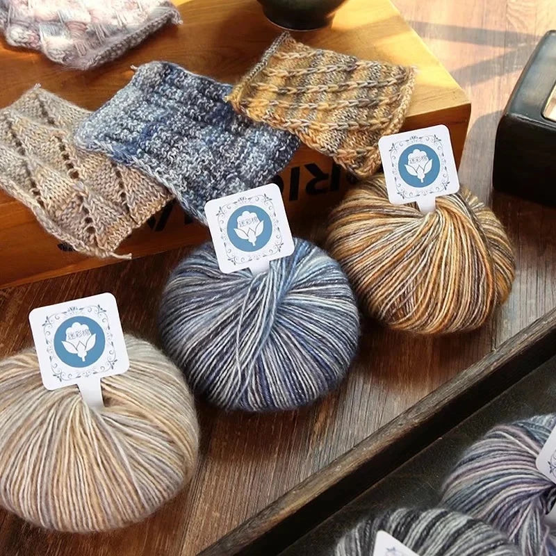 50g/Ball Combed Cotton Gradient Yarn for Soft DIY Knitting