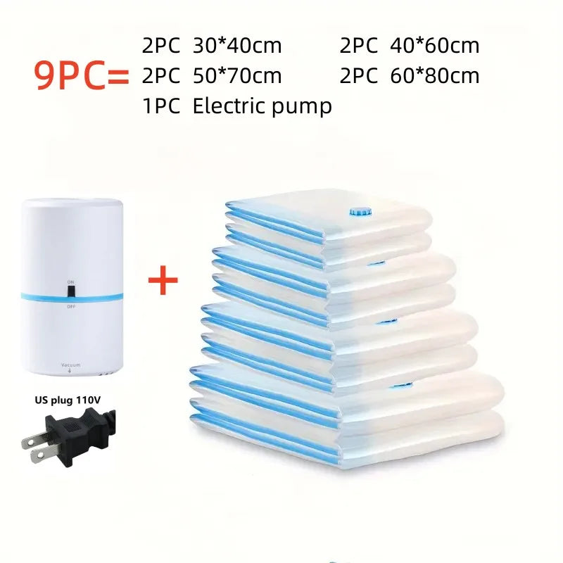 Mini Vacuum Sealer with Electric Pump for Space Saving Clothes and Food Storage Bags