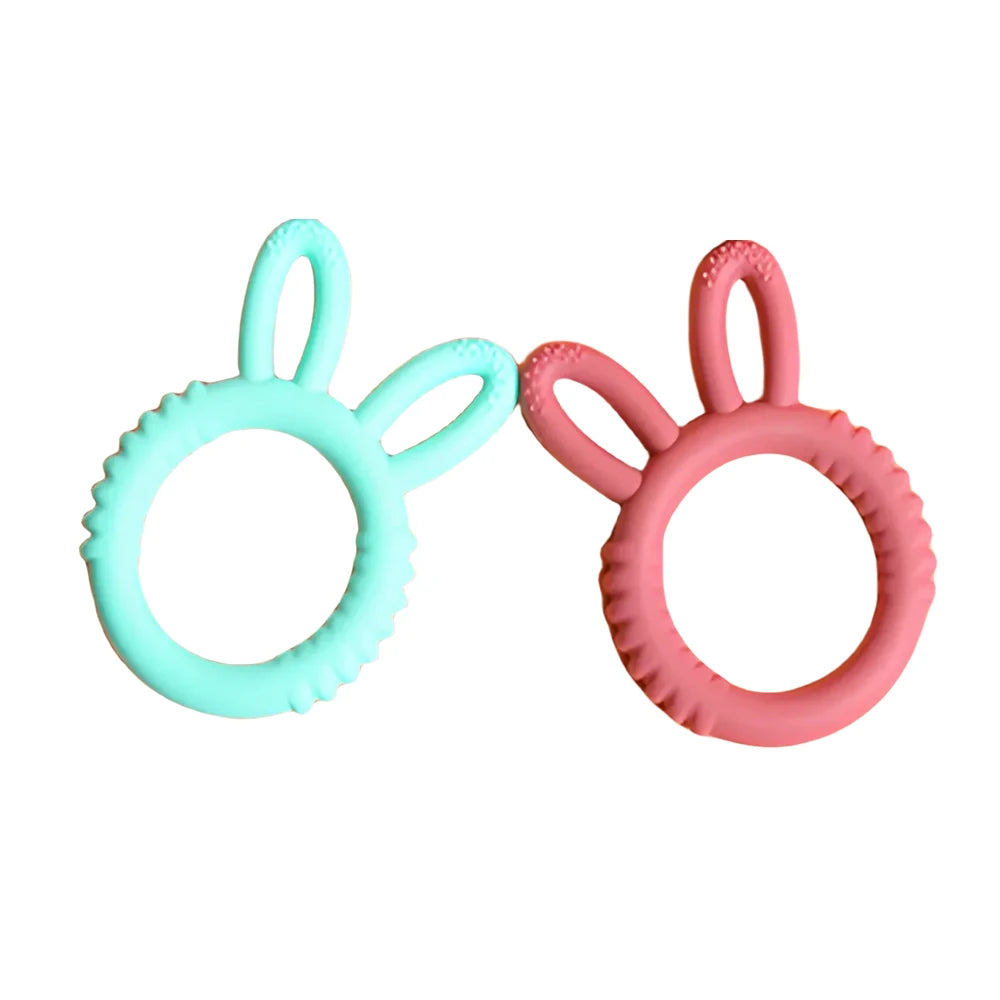 Baby Silicone Teether Bunny Safe Pacifier for Happy Teething