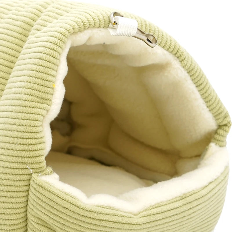 Pet Bird Nest House Parrot Cages Warm Comfortable Hanging Winter Parrot Hammock Cave Heart Plush Nest Decoration Accessories