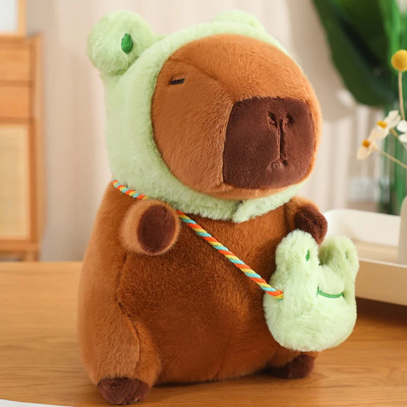30-85cm Giant Lotus Leaf Umbrella Capybara Plush Toy