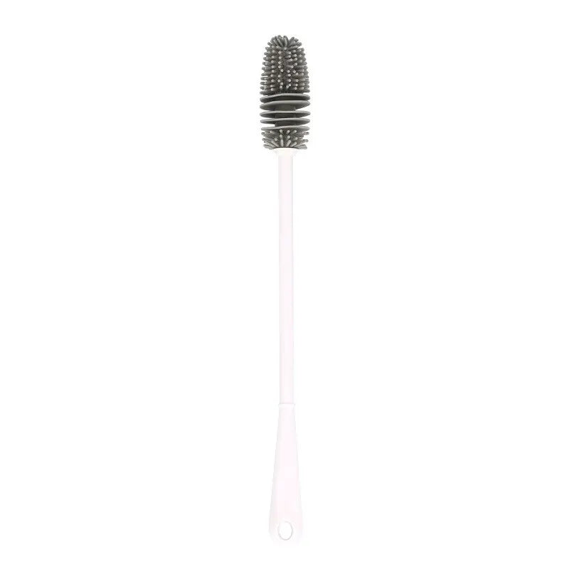 Silicone Milk Bottle Brush Long Handle Kitchen Cleaner Tool