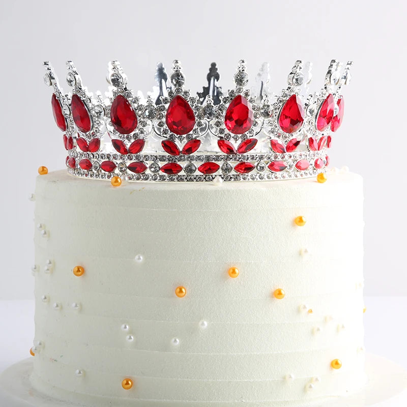 Beautiful Crystal Crown Cake Topper for Girl's Birthday Party Decoration