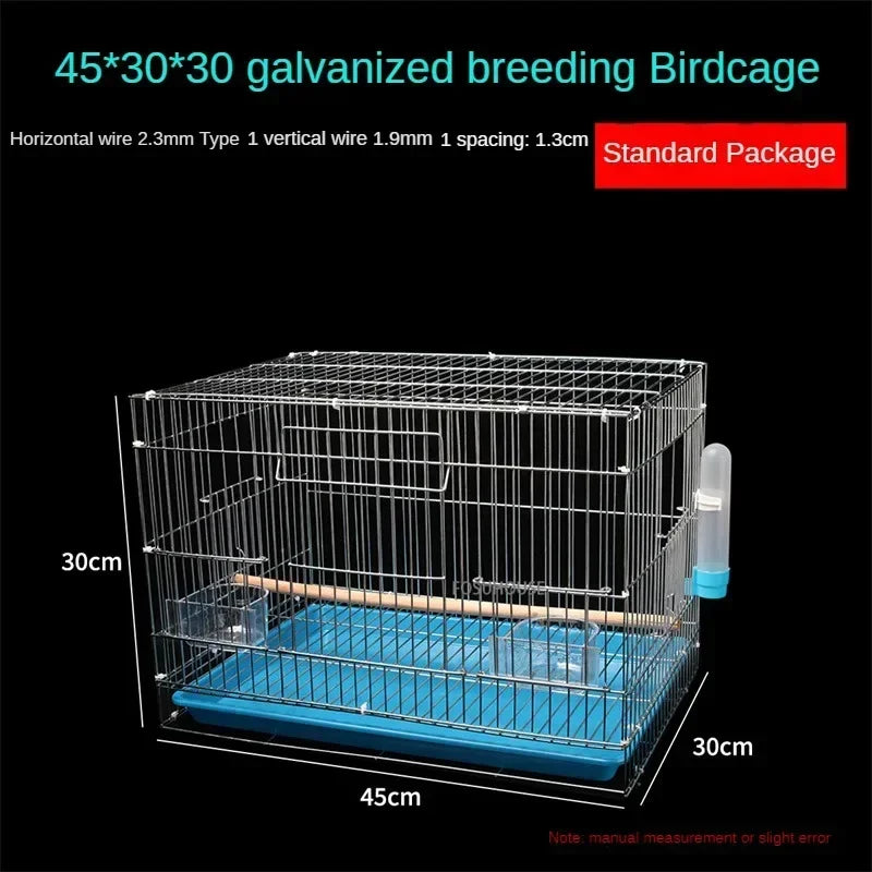 Garden Outdoor Portable Cage Thick Iron Birdcage Large Electroplating Starling Breeding Cage Budgie Bird Cage Bird Accessories W