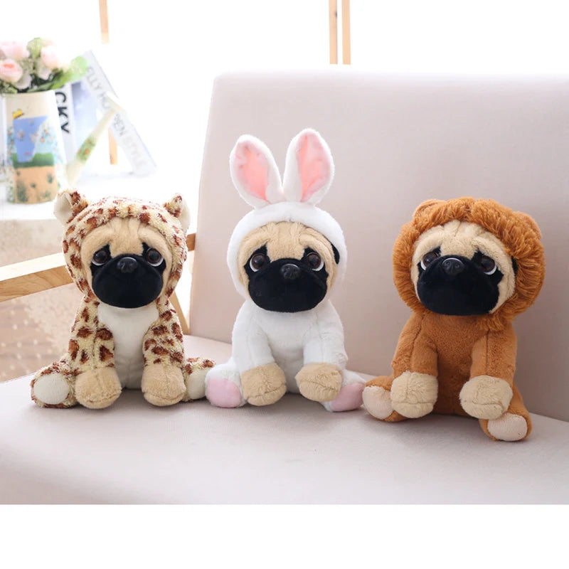 Lifelike Plush Sharpei Pug Simulation Dog Toy for Kids Adorable Cuddly Puppy Gift for Birthdays and Christmas