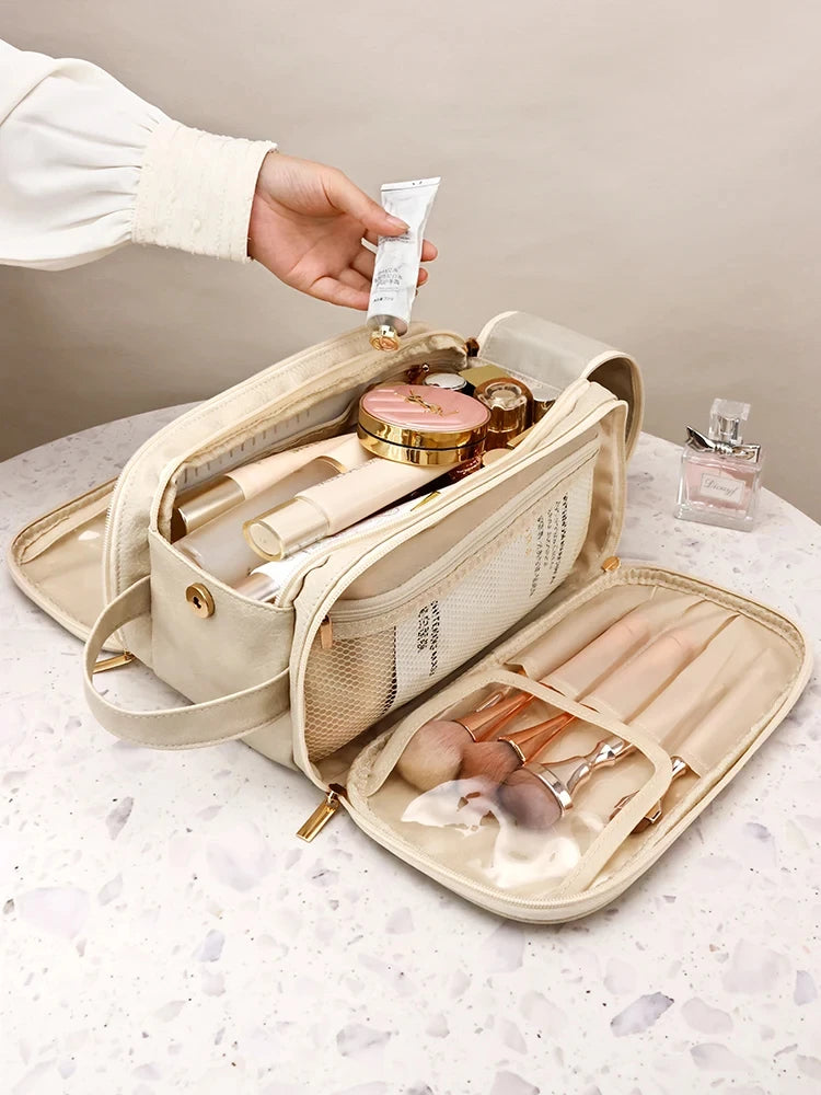 Waterproof Travel Cosmetic Bag for Men and Women Large Capacity Organizer for Makeup and Toiletries