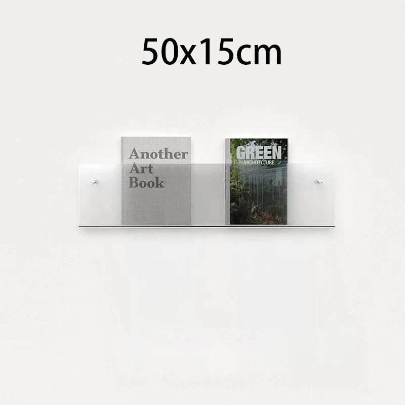 Acrylic Floating Bookshelf Wall Shelf in 10 Stylish Colors
