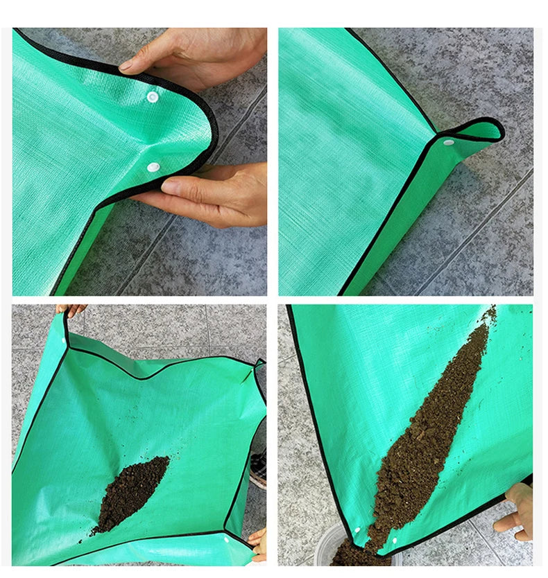 1 alfombrilla para plantar de 50 a 100 cm, plegable, impermeable, para trasplantar plantas de jardín