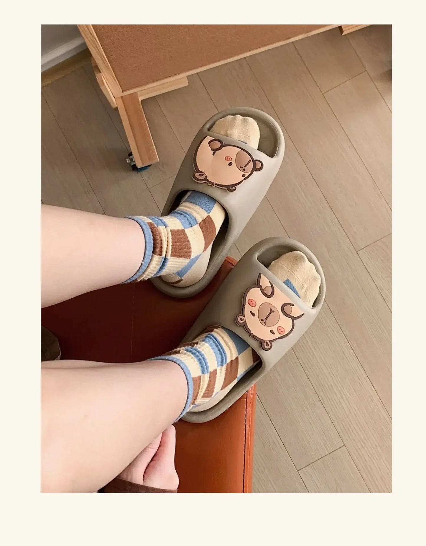 Capybara Slipper Women Cute Cloud Sandals Summer Flip Flops