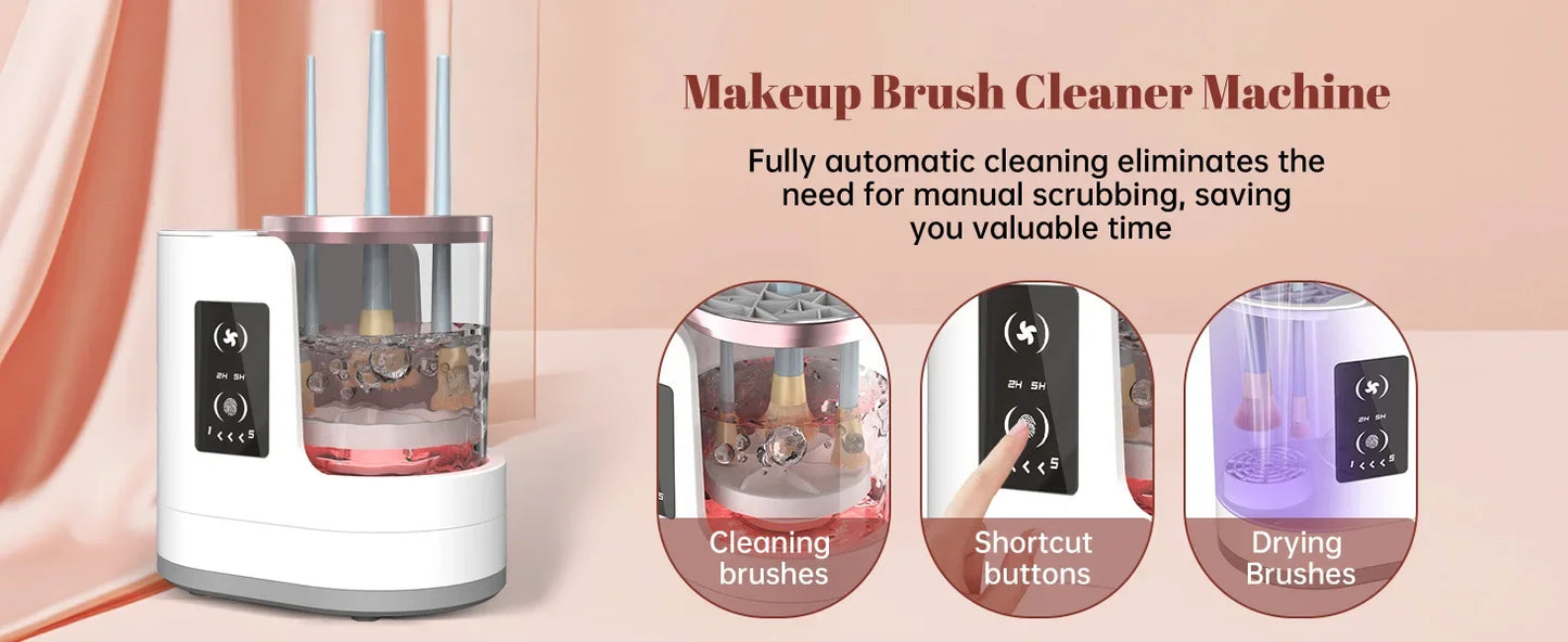 3 In 1 Electric Makeup Brush Cleaner With Brush Dryer