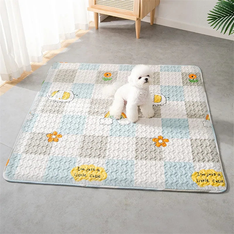 Dog Mats for Floors and Crates Reusable Washable Pet Playpen Cushions for Cats and Puppies Travel Car Mats for Dogs