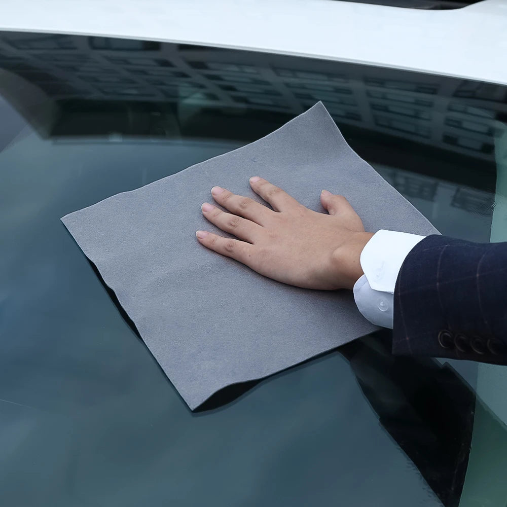 Thickened Microfiber Cleaning Cloths for Streak-Free Car Window and Glass Cleaning Reusable Household Towels