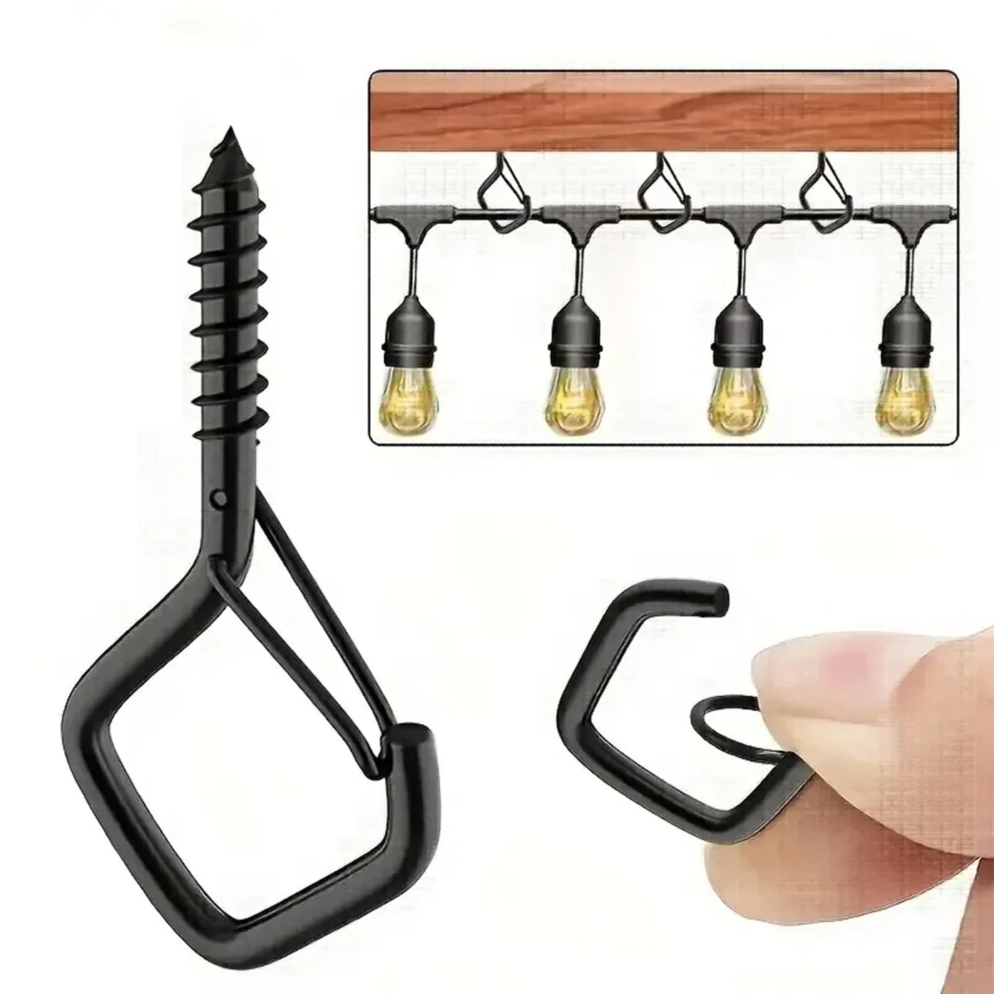 10-Pcs Square Snap Safety Hooks for Sturdy Anti-Drop Bonsai