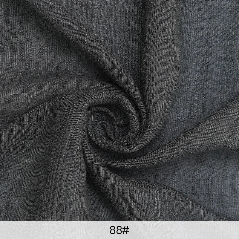 Solid Color Imitation Hemp Bamboo Crepe Fabric 5M 2M 1M 0.5M Soft Breathable Vibrant DIY Dress Gauze Curtain Bedding
