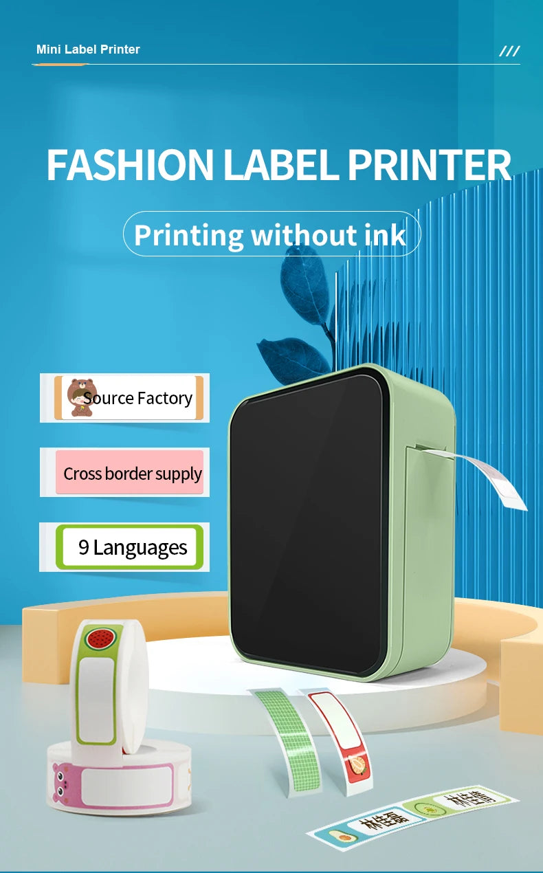 Marklife P15 Bluetooth Thermal Label Printer Portable Inkless Label Maker for Home and Office Use