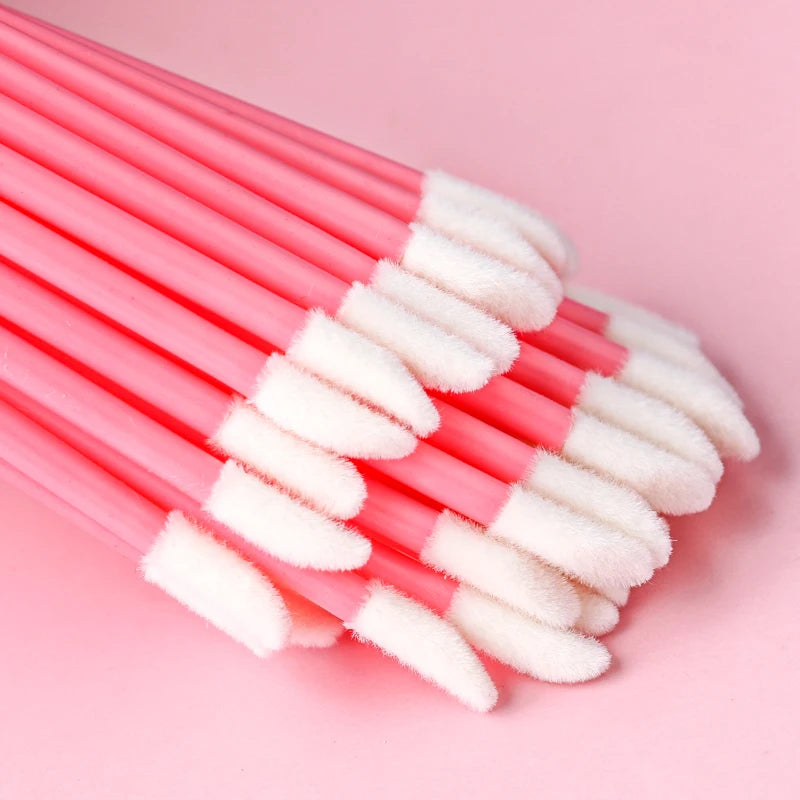50 Pcs Disposable Lip Brush Set for Eyelash and Makeup