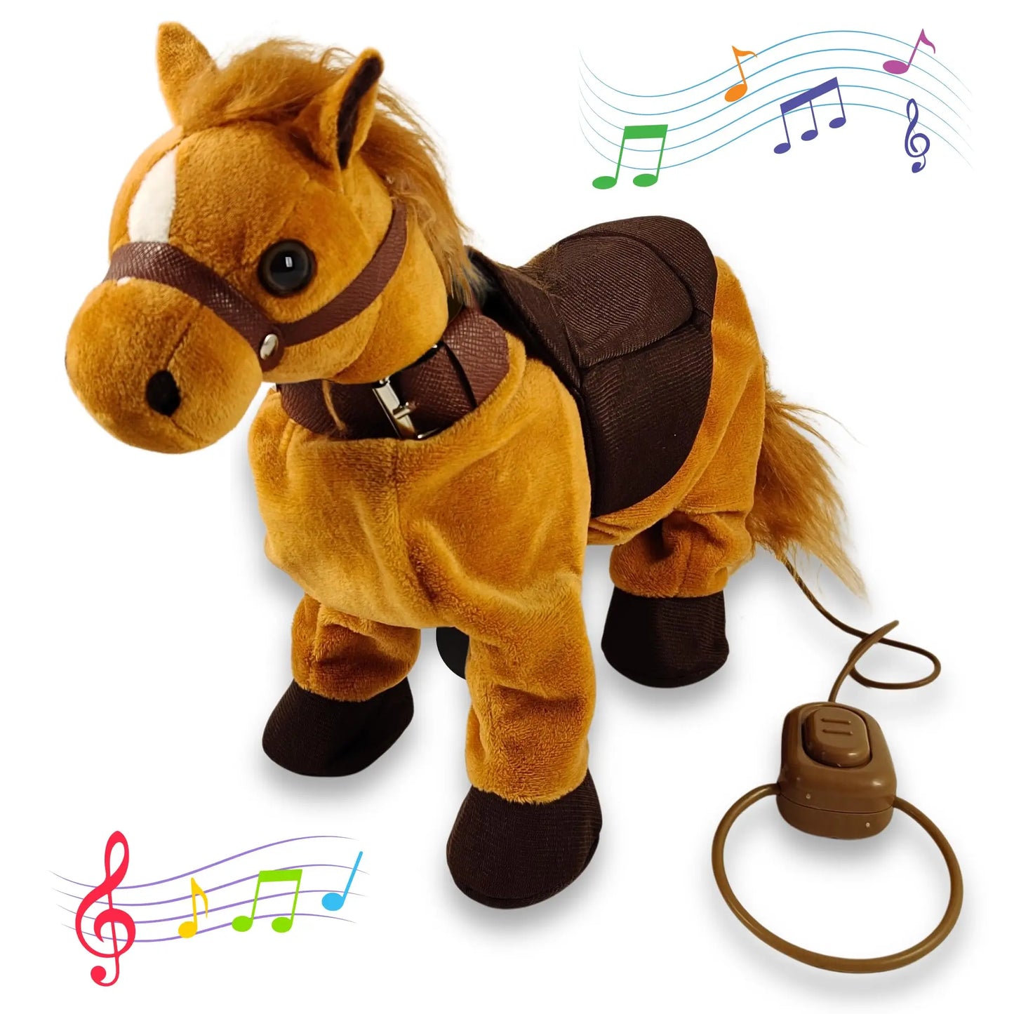 Interactive Remote Control Walking Pony Toy for Kids with Dancing Singing Features and Leash