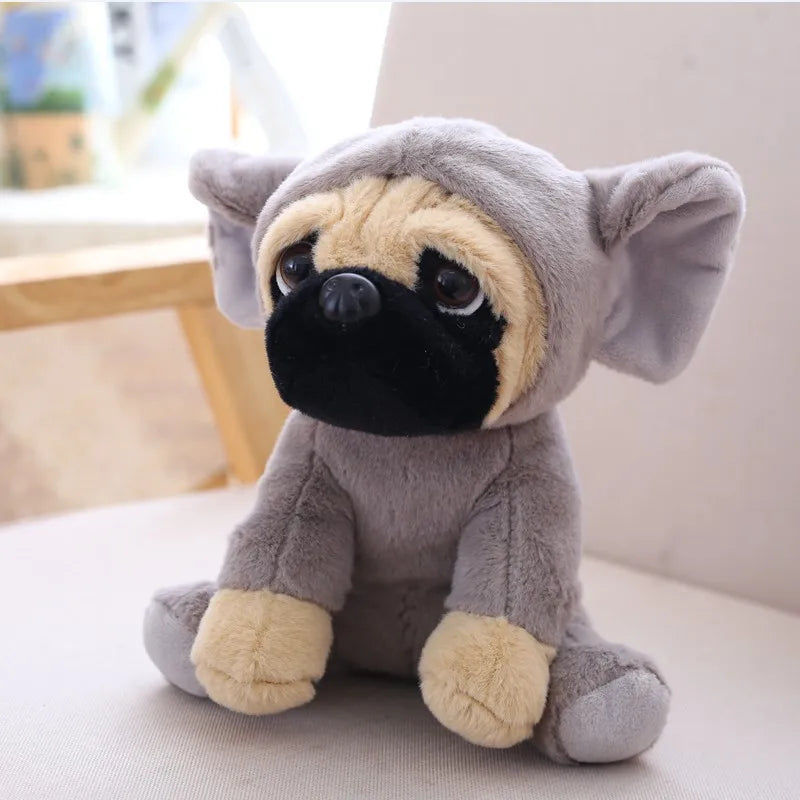 Lifelike Plush Sharpei Pug Simulation Dog Toy for Kids Adorable Cuddly Puppy Gift for Birthdays and Christmas