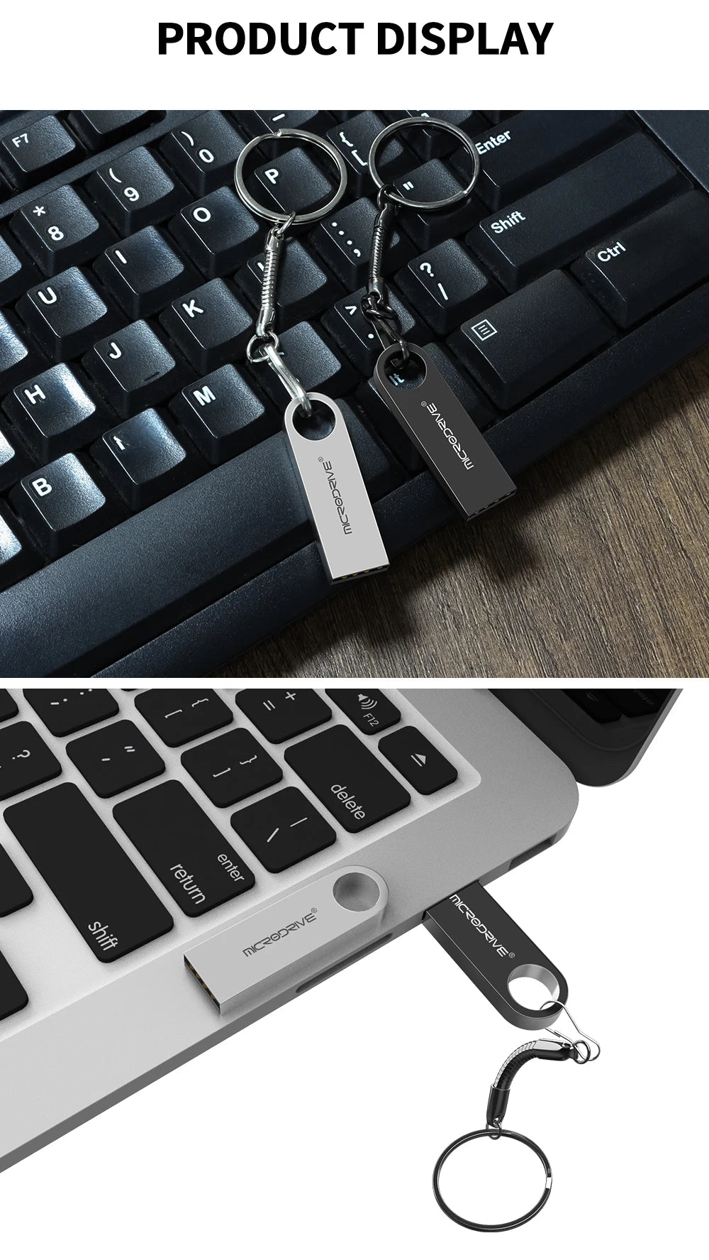 High Speed Memoria Flash Drive 8GB 32GB 64GB 128GB Waterproof USB 2.0 Metal Stick Custom Logo