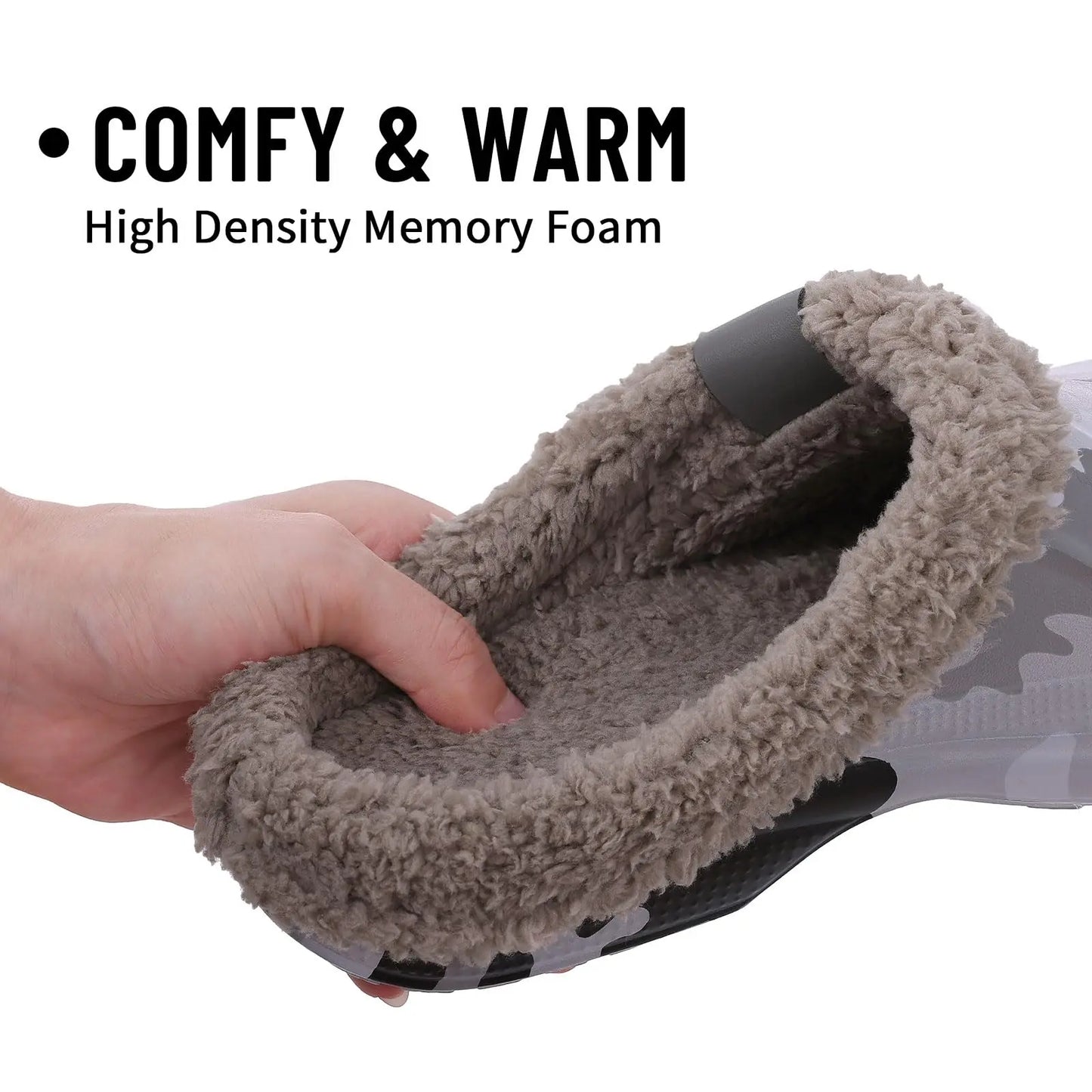 Comwarm New Fuzzy House Slippers For Women Men Winter Clogs