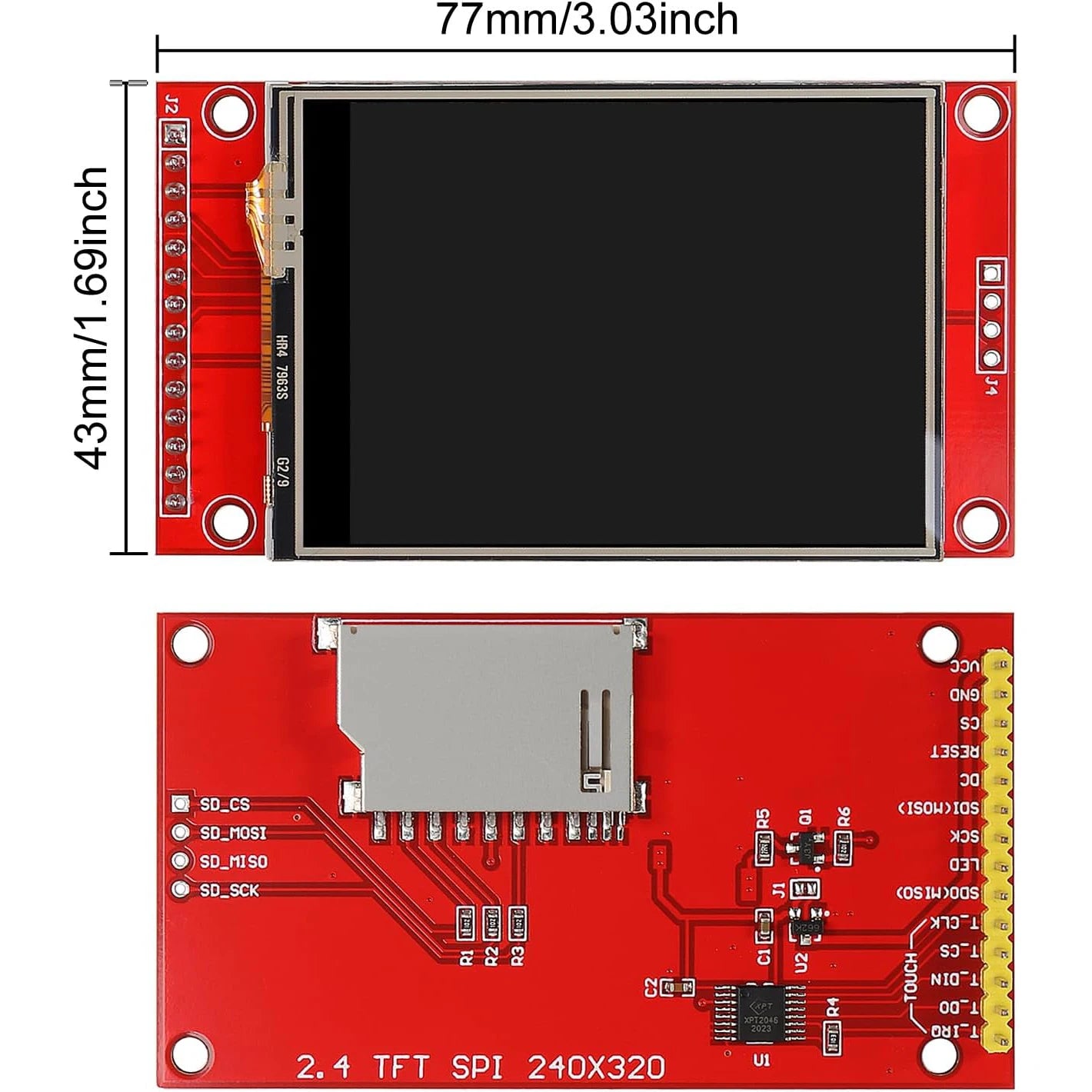 2.4 Inch SPI TFT LCD Display Touch Panel ILI9341 Module