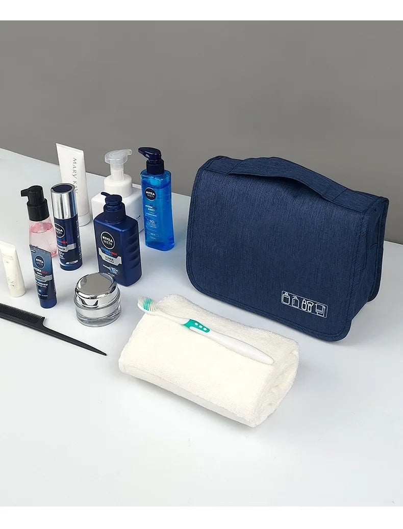 1pc Foldable Toiletry Bag Organizer for Travel and Makeup