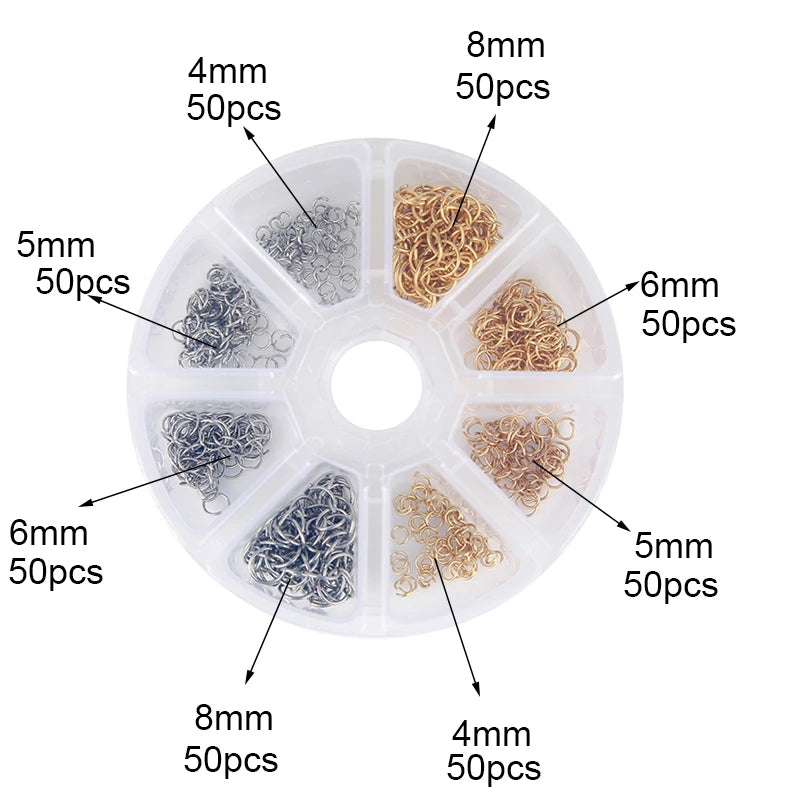 Jewelry Making Kit Set Box Stainless Steel Findings for Bracelets and Necklaces