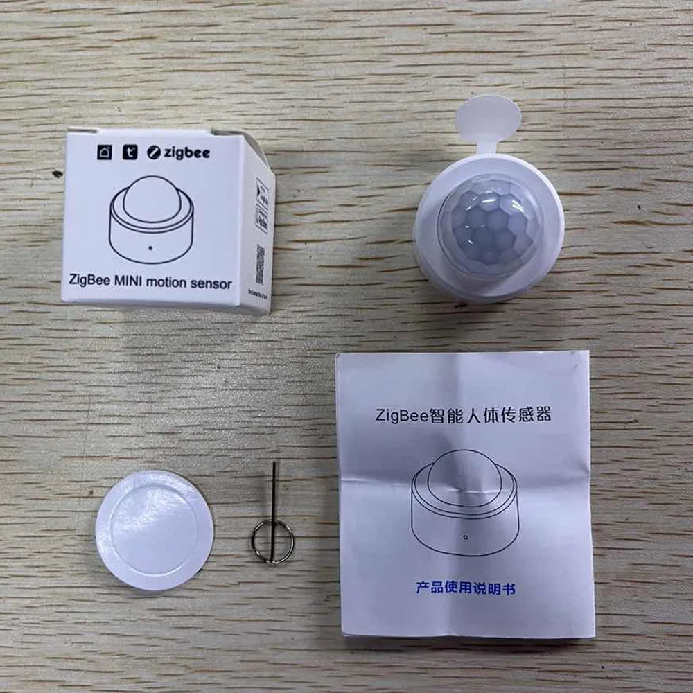 Sensor de movimiento humano Tuya Zigbee Smart Home Mini sensor de movimiento PIR Detector infrarrojo Seguridad Smart Life Funciona con Alexa Gateway