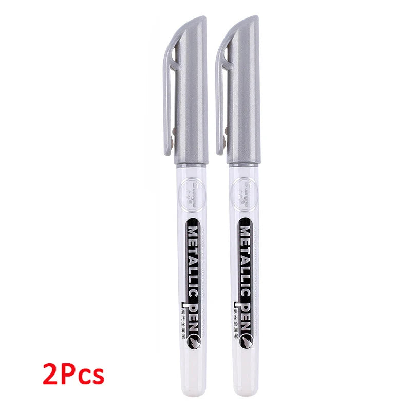 1-4Pcs Metallic Waterproof Marker Pens for DIY Crafting