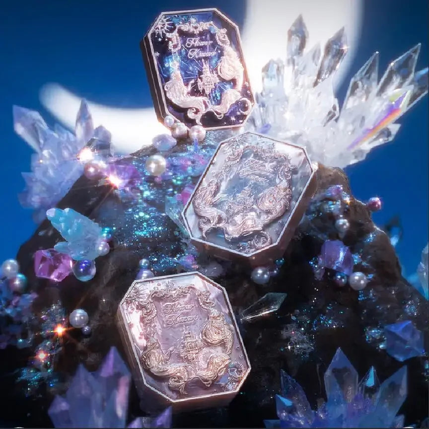 Flower Knows Tri-Color Gradient Cheek Blush Moonlight Mermaid Matte Finish Vegan Cruelty Free Makeup