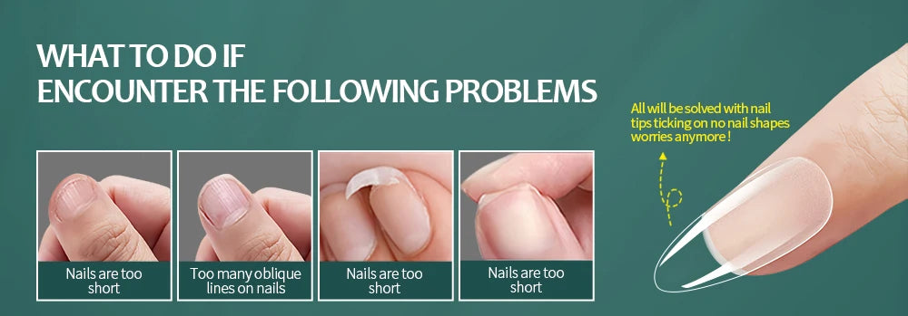 Nailpop 600PCS Full Cover Medium Length Ballerina Nail Tips