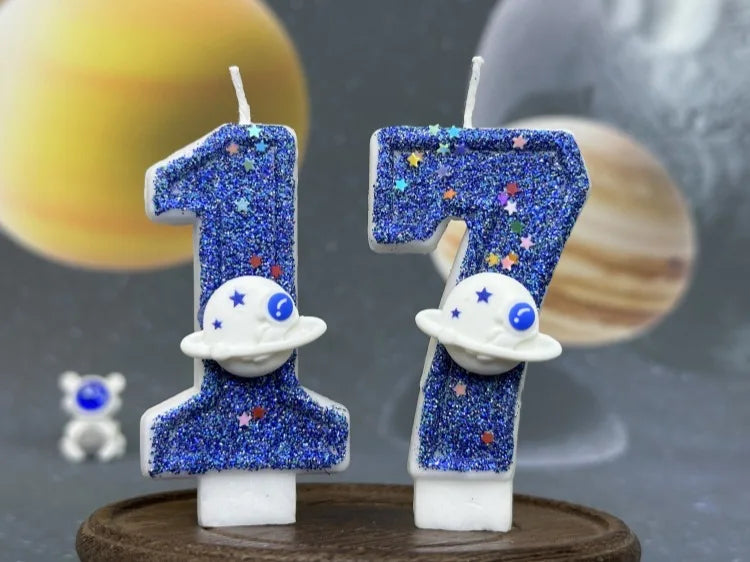 DIY Digital Birthday Wax Planet Universe Cake Candles