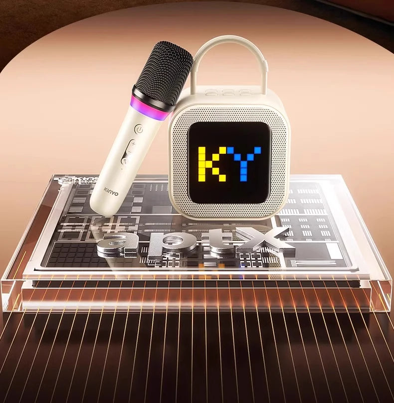 Kinglucky K26 Portable Karaoke Machine with Wireless Microphones for Home Family Fun and Children's Parties