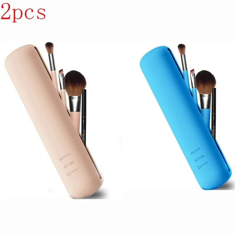 Silicone Makeup Bag Makeup Brush Pouch Organizer Travel Holder