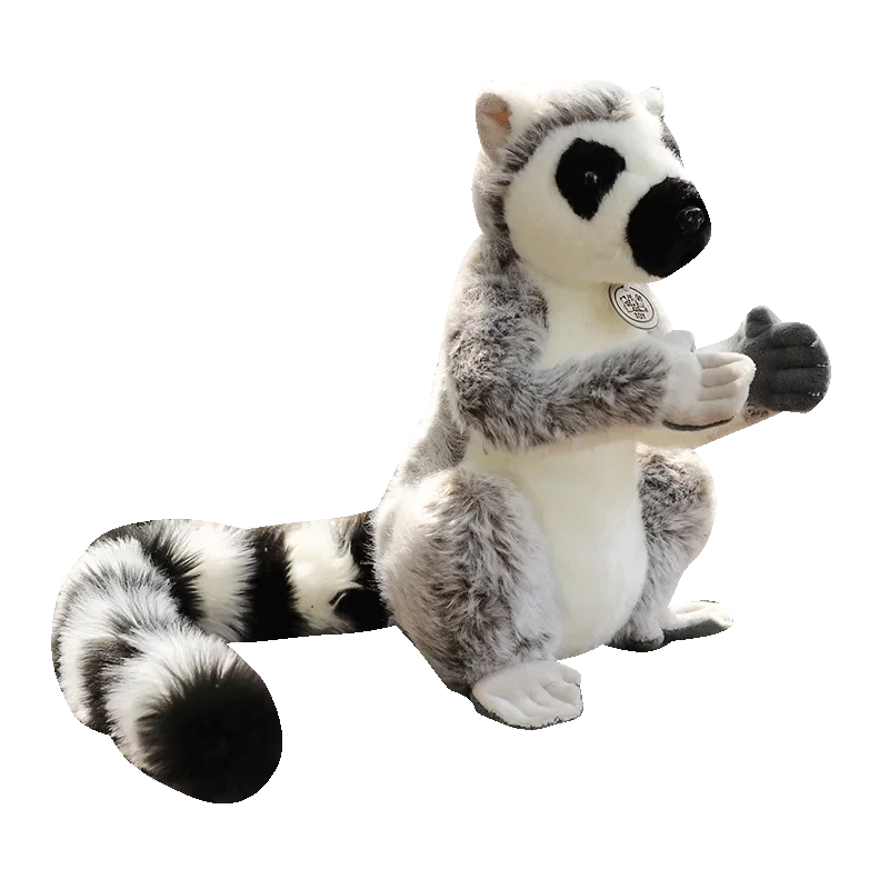 28cm Wild Lemur Plush Stuffed Animal Toy with Short and Long Arms for Kids and Adults