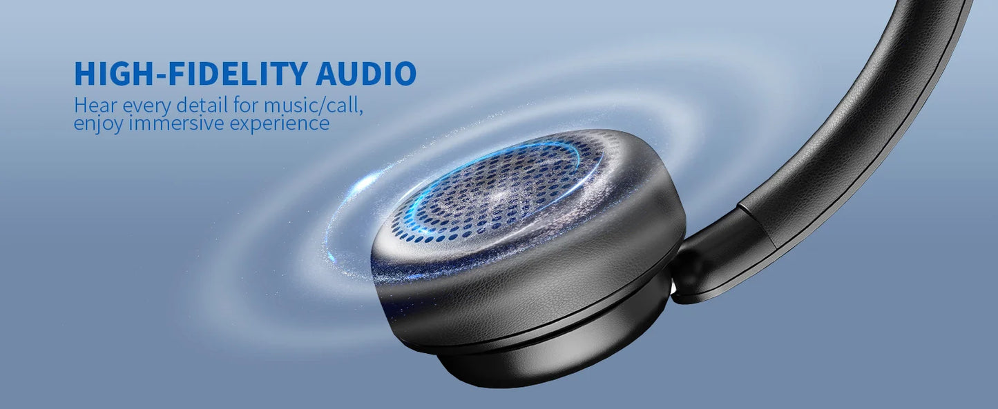 3.5mm USB Wired Headphones with Independent Sound Card and Microphone Adjustable Volume Business Headset for PC Laptop and Computer