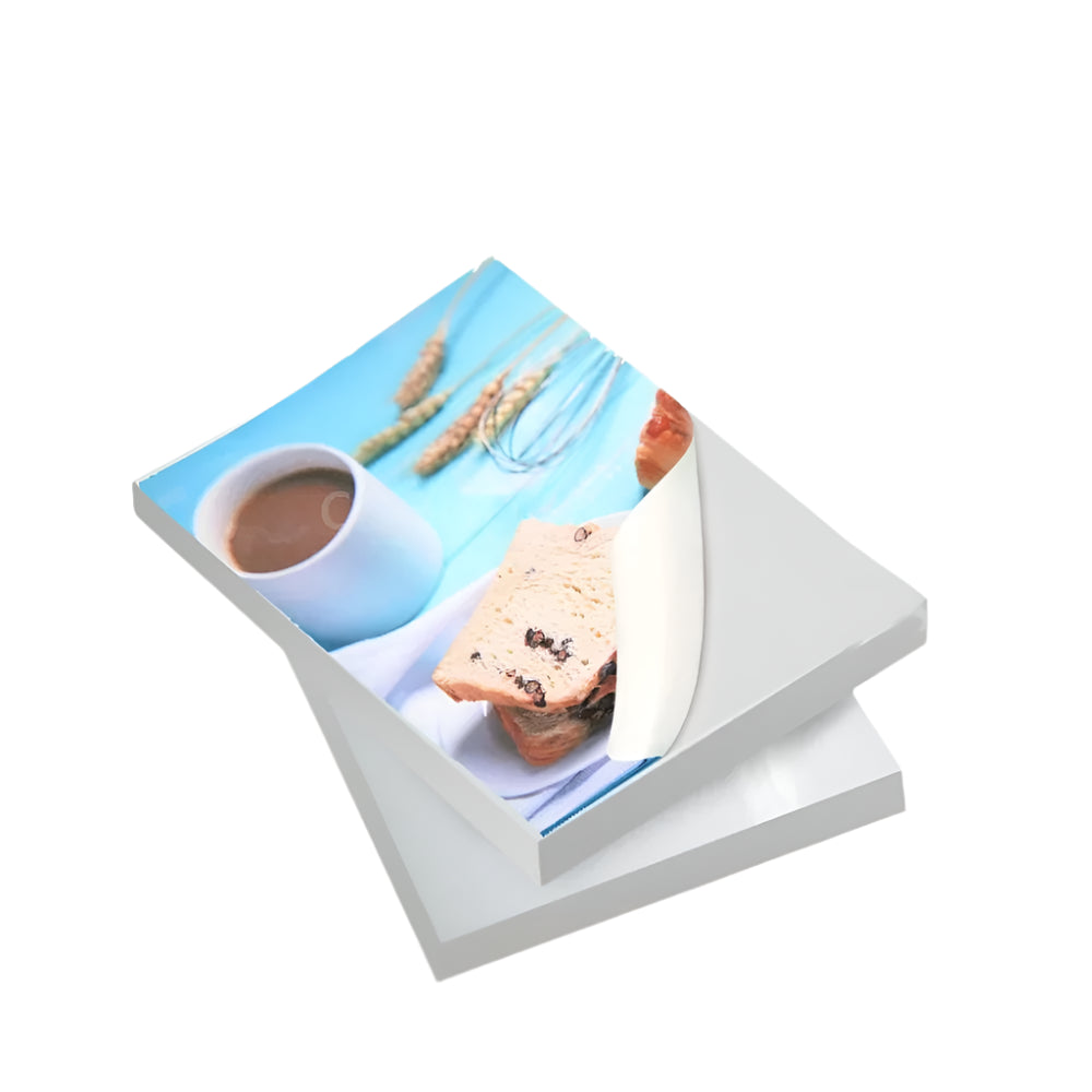 Adhesive Glossy Photo Paper A4 50 Sheets Waterproof Inkjet Printing Paper for DIY Stickers and Custom Labels