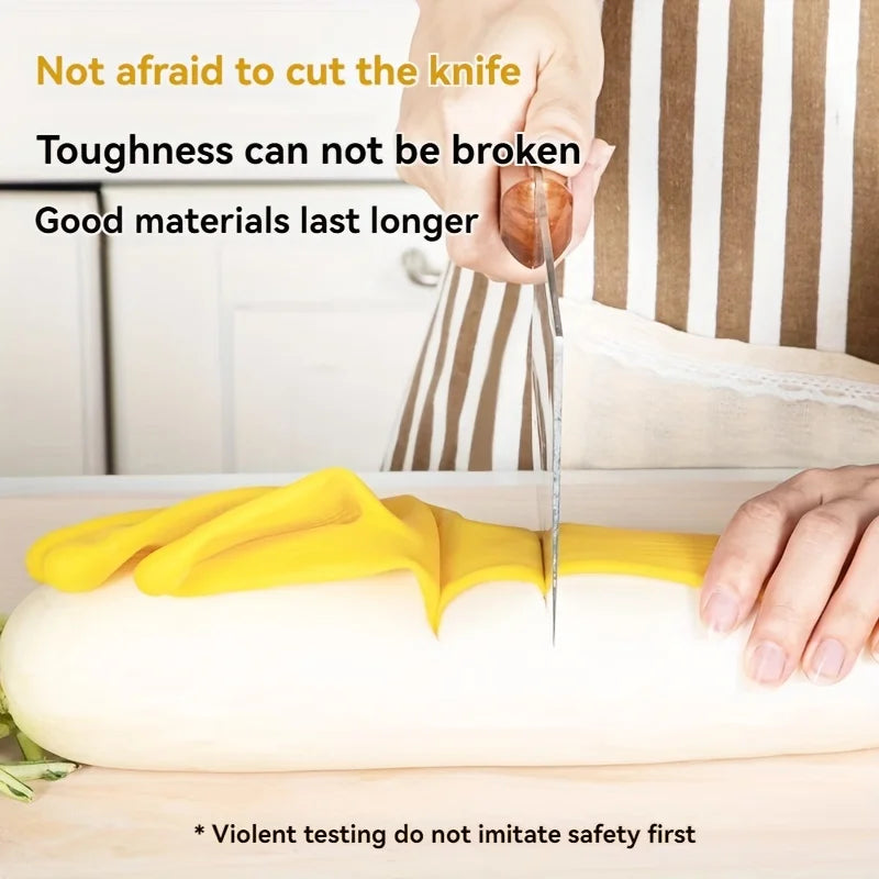 5 Pack Waterproof Yellow Rubber Gloves for Gardening and Household Cleaning Durable Long Design for Men and Women