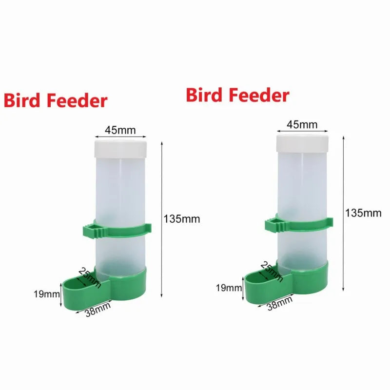 2PCS Bird Feeder Plastic Food Water Feeding Automatic Drinker Parrot Pet Parrot Drinking Cup Bowls Pet Bird Supplies Dispenser