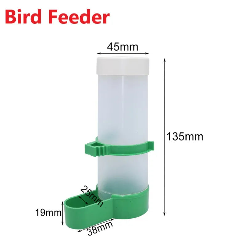 2PCS Bird Feeder Plastic Food Water Feeding Automatic Drinker Parrot Pet Parrot Drinking Cup Bowls Pet Bird Supplies Dispenser