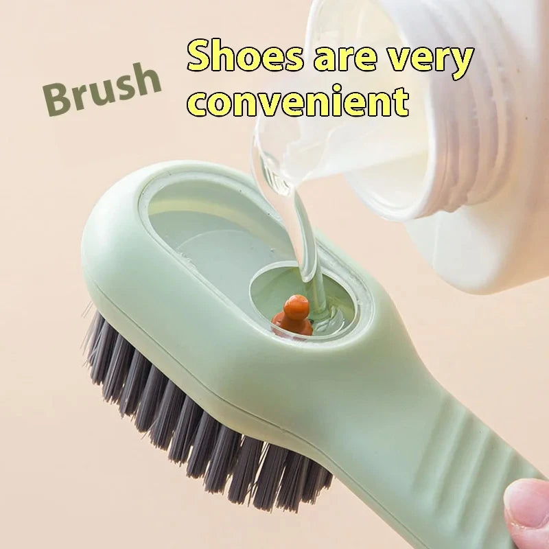 1/2pcs Shoes Brush Automatic Liquid Discharge Cleaner Tool