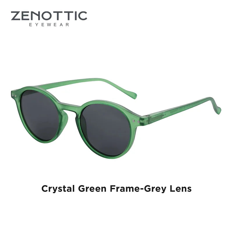 Zenottic Retro Circular Polarized Sunglasses for Men and Women Small Round Vintage Style UV400 Protection