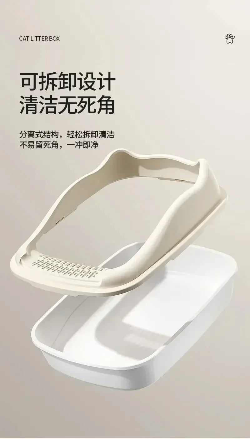 Cat Litter Box Small Size Pet Sandbox Anti-Splash Toilet