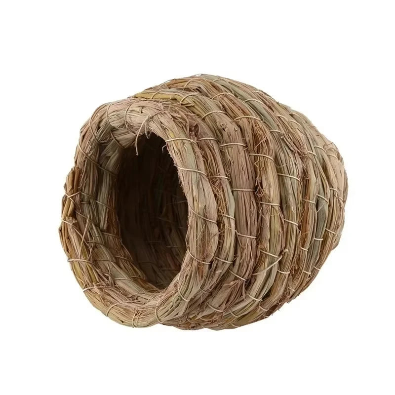 1PC Hand Woven Hummingbird Nest House Hanging Hummingbird Bird's Nest in Straw Garden Nest Woven House Straw Bird HousBirdhouse