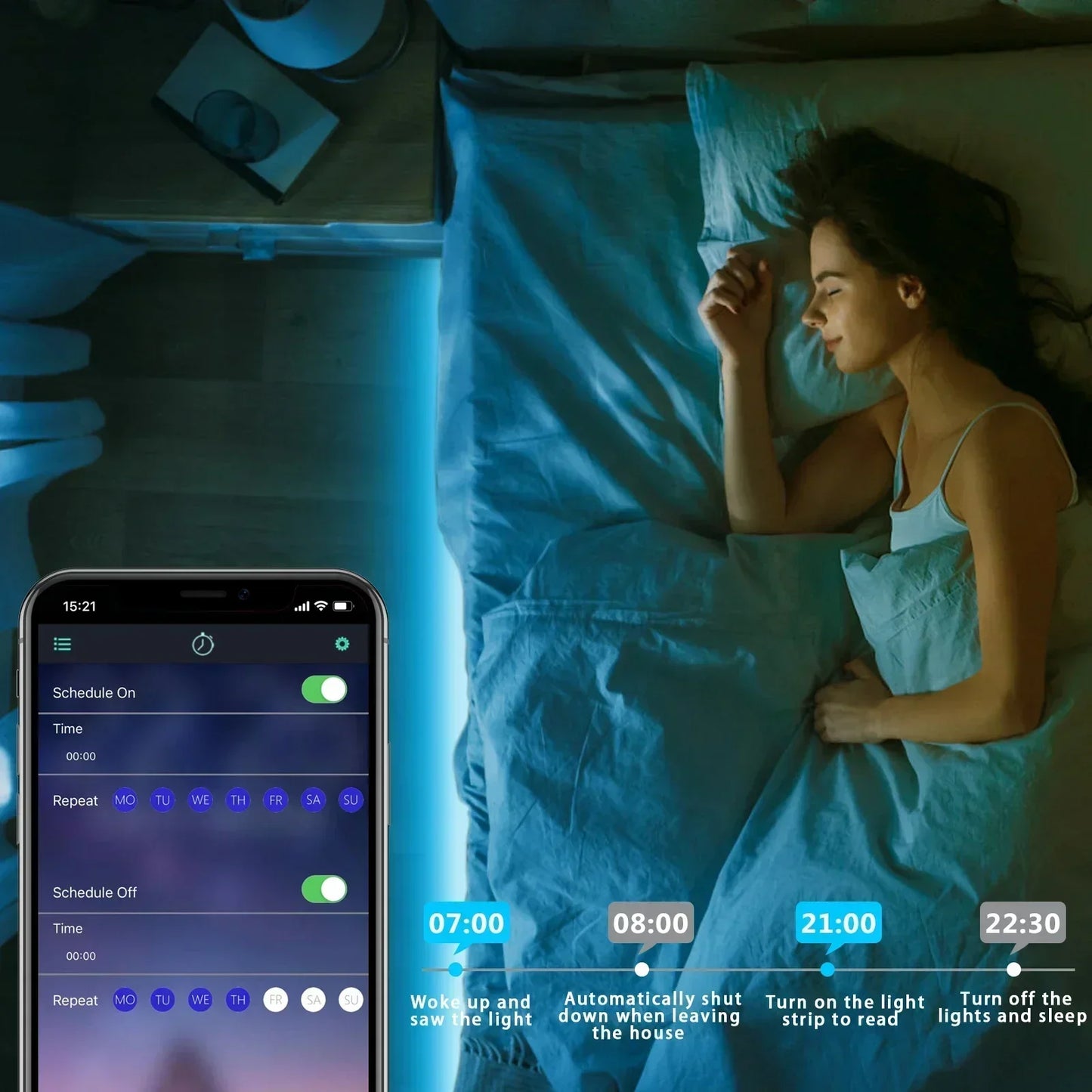 Neon LED Strip Light 5V RGB Waterproof Bluetooth Music Sync