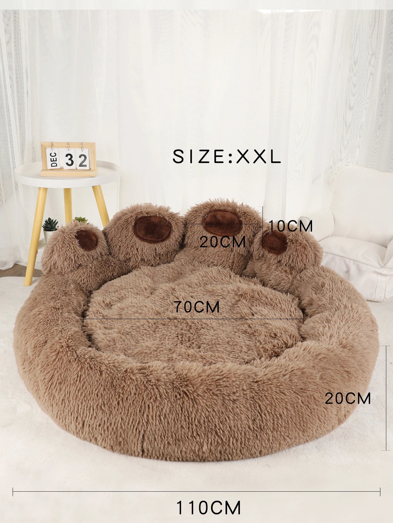 Fluffy Large Dog Bed for Pets Cozy Soft Sofa Basket Mat for Dogs and Cats Plush Kennel Blanket Accessories