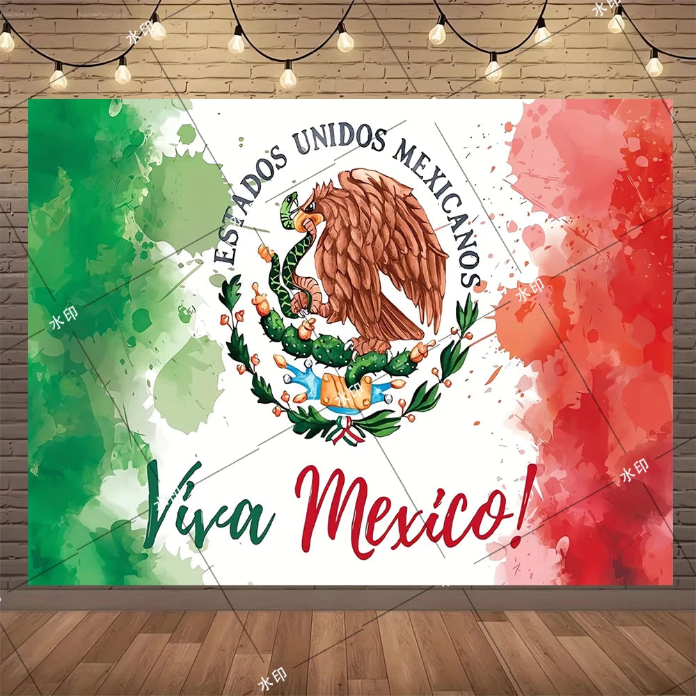 Mexican Independence Day Viva Mexico Party Photography Background Photo Booth